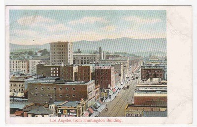 Panorama Los Angeles California 1905c postcard
