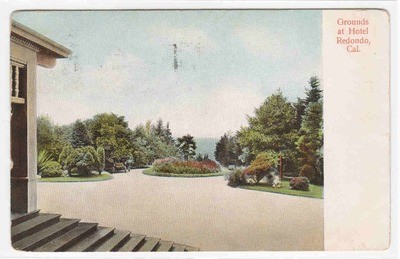 Grounds at Hotel Redondo Beach Los Angeles California  postcard