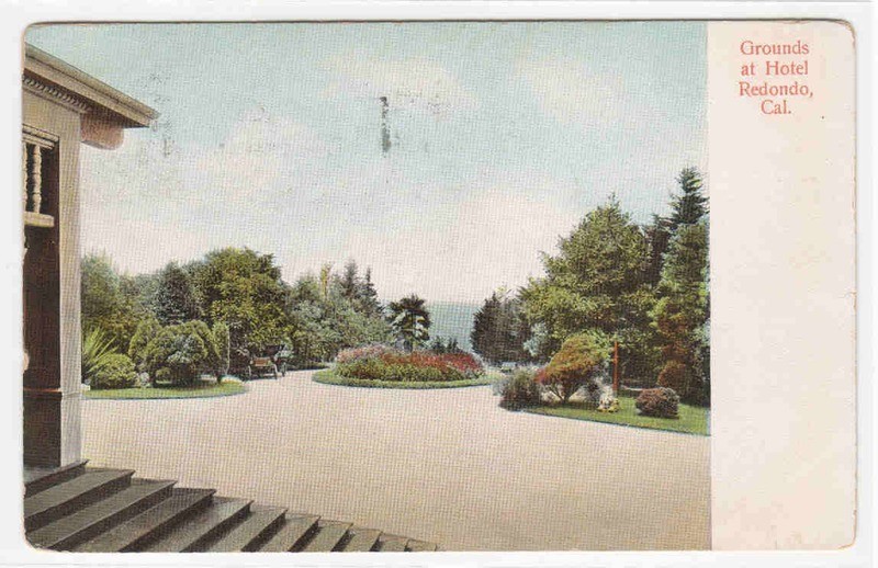 Grounds at Hotel Redondo Beach Los Angeles California  postcard