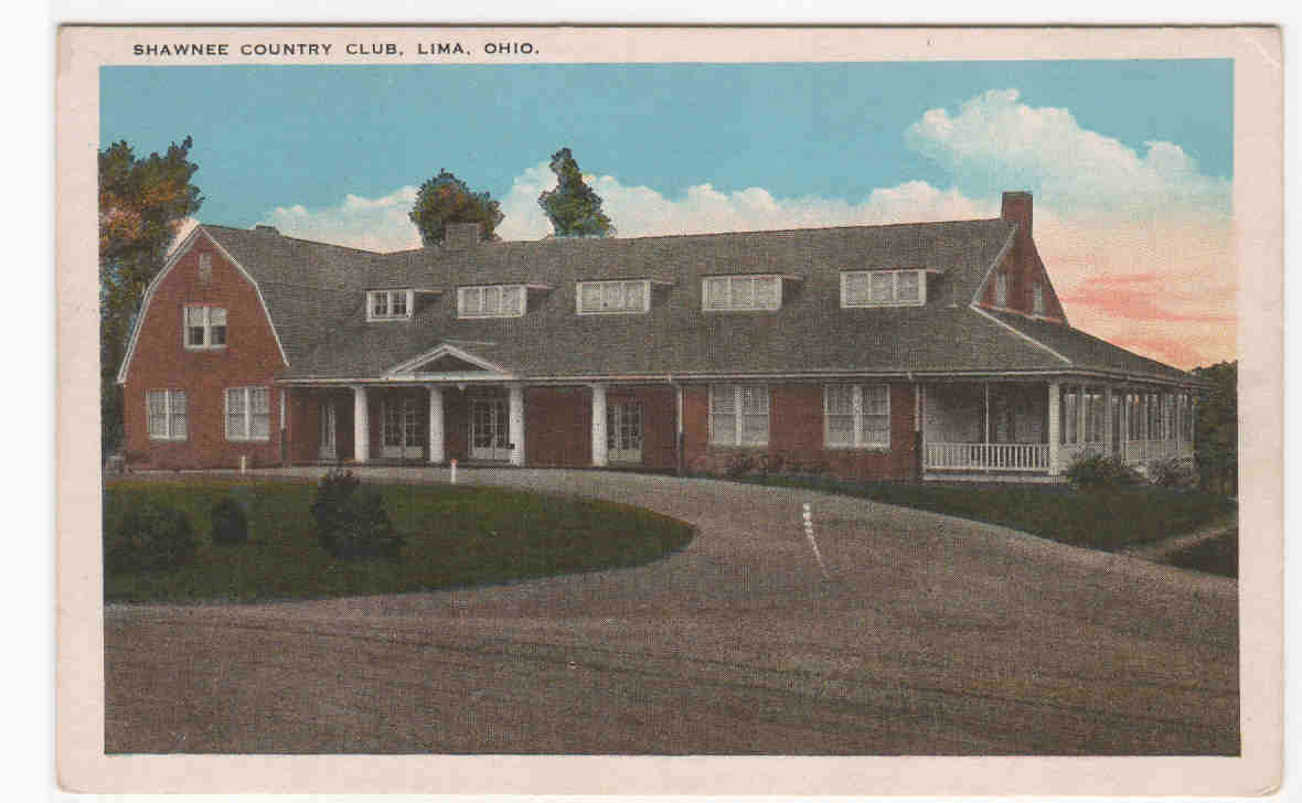 Shawnee Country Club Lima Ohio postcard