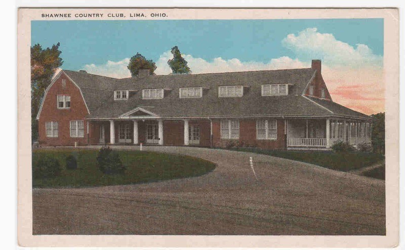Shawnee Country Club Lima Ohio postcard
