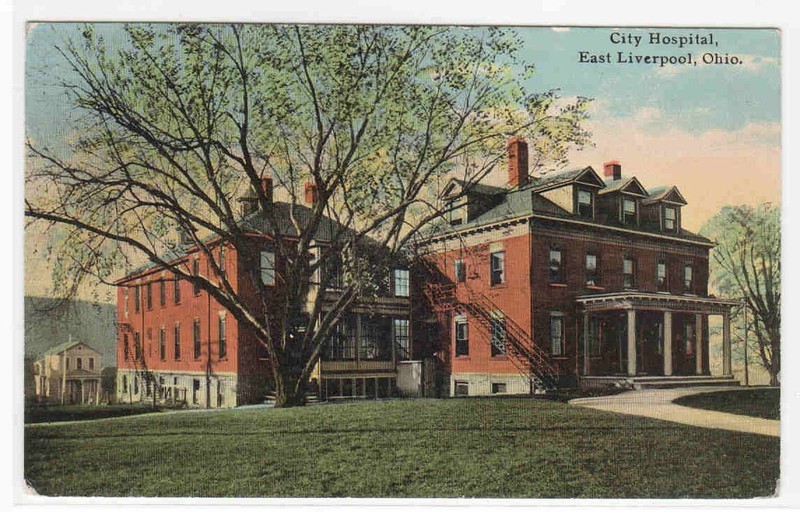 City Hospital East Liverpool Ohio 1911 postcard