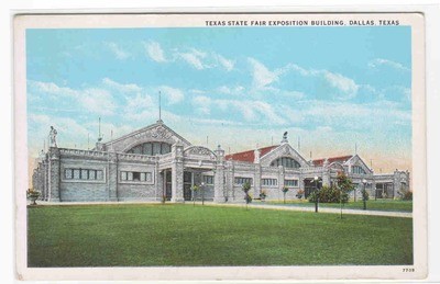 State Fair Exposition Building Dallas Texas 1920s postcard