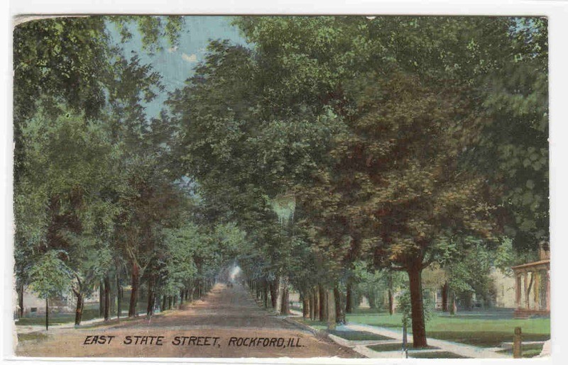 East State Street Rockford Illinois 1911 postcard