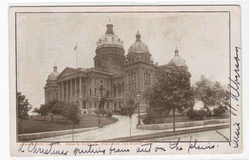 State Capitol Des Moines Iowa 1905c postcard