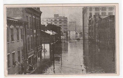 Sandusky Street 1936 Flood Pittsburgh Pennsylvania postcard