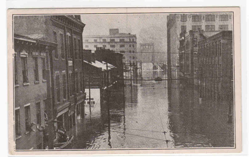 Sandusky Street 1936 Flood Pittsburgh Pennsylvania postcard