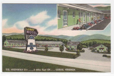Luray Motel US 211 Luray Virginia linen postcard