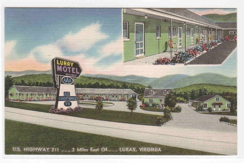Luray Motel US 211 Luray Virginia linen postcard