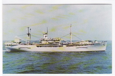 USS Grand Canyon AR-28 US Navy Warship postcard