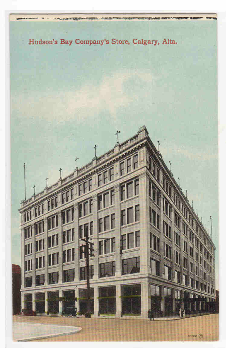 Hudson Bay Company Store Calgary Alberta 1910c postcard