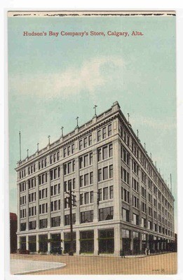 Hudson Bay Company Store Calgary Alberta 1910c postcard