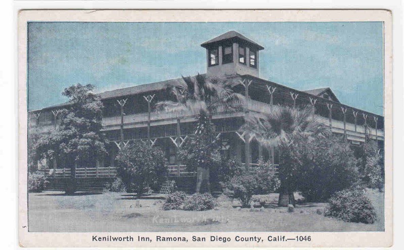 Kenilworth Inn Ramona San Diego California 1920s postcard