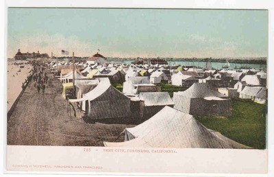 Tent City Coronado San Diego California 1905c postcard