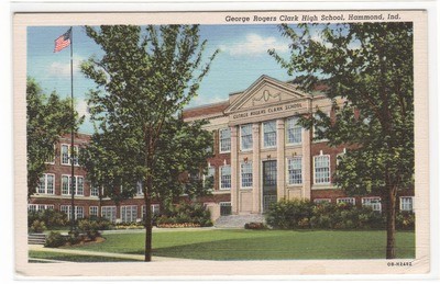 George Rogers Clark High School Hammond Indiana postcard
