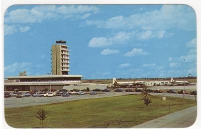Kent County Airport Grand Rapids Michigan postcard