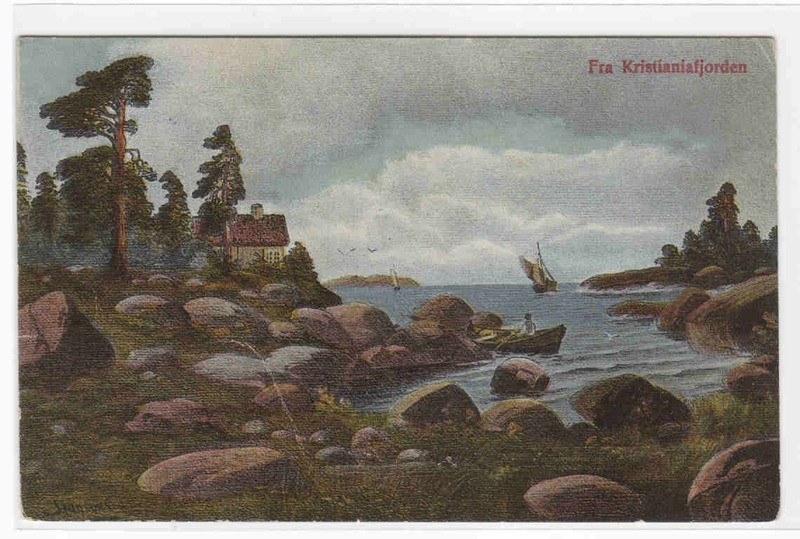 Fra Kristianiafjorden Norway 1910c postcard