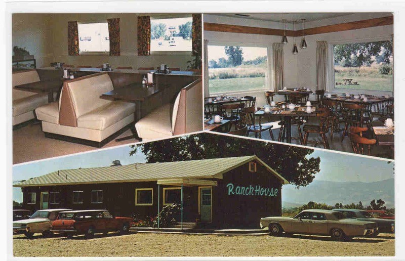 Ranch House Restaurant Cars Multi View Ranchester Wyoming postcard