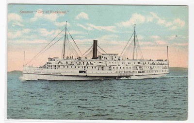 Steamer City of Rockland 1914 postcard
