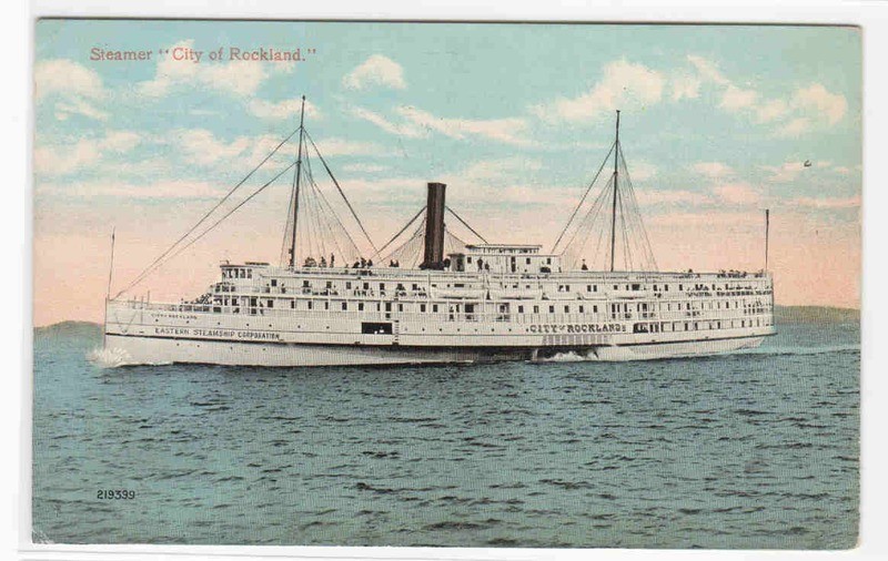 Steamer City of Rockland 1914 postcard