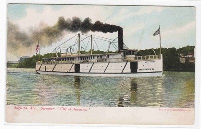 Steamer City of Augusta Maine 1905c postcard