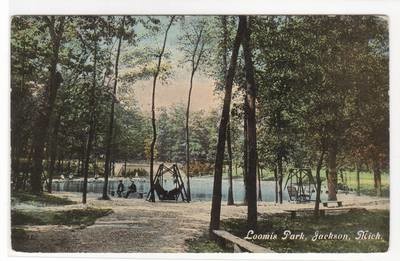 Loomis Park Jackson Michigan 1910c postcard