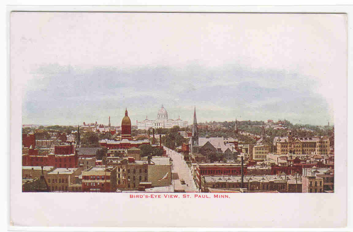 Panorama St Paul Minnesota 1910c postcard