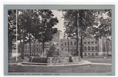 Fremont Ross High School Fremont Ohio 1950s postcard