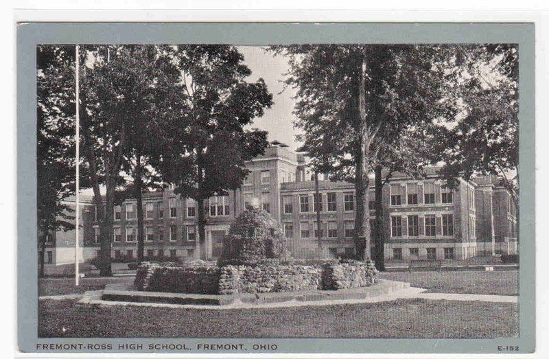 Fremont Ross High School Fremont Ohio 1950s postcard