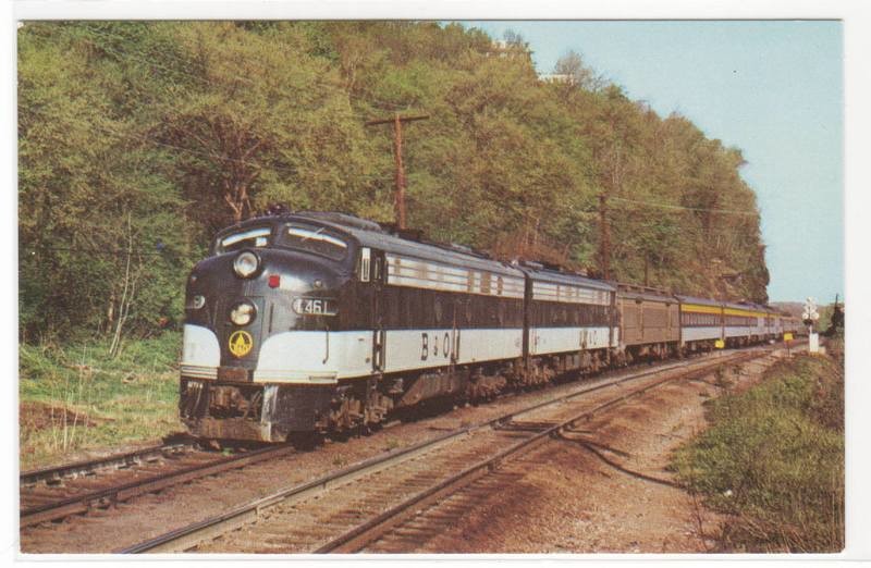 Baltimore &amp; Ohio Capitol Limited Railroad Train Harpers Ferry West Virginia postcard