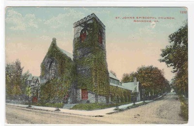 St John’s Episcopal Church Roanoke Virginia 1910c postcard
