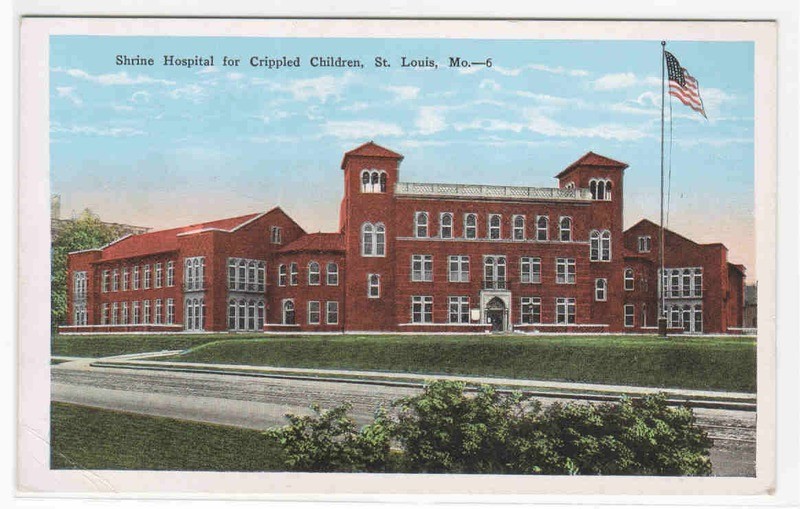 Shrine Hospital Crippled Children St Louis Missouri 1920s postcard