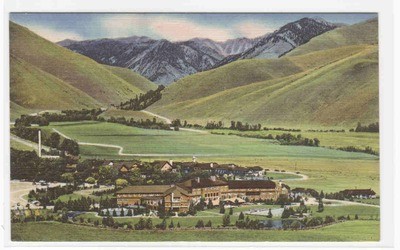 Sun Valley Idaho Summer Scene Union Pacific Railroad linen postcard