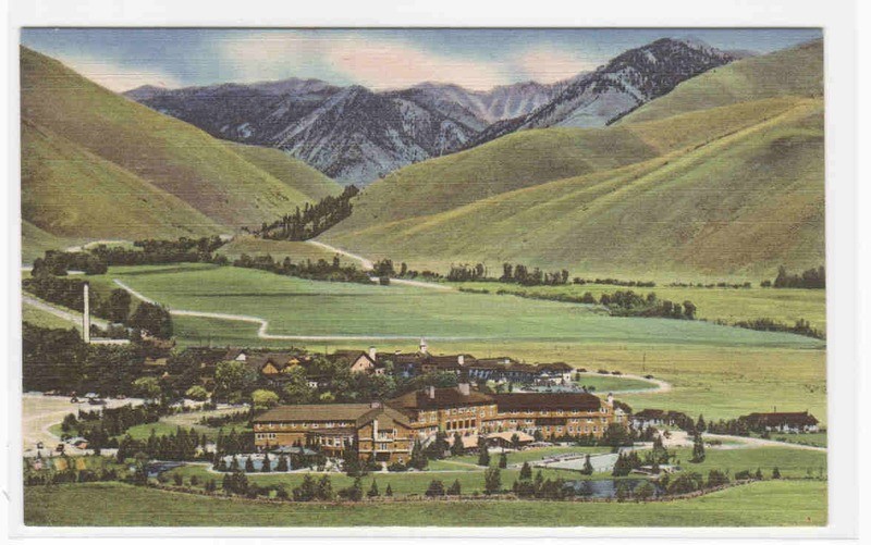Sun Valley Idaho Summer Scene Union Pacific Railroad linen postcard