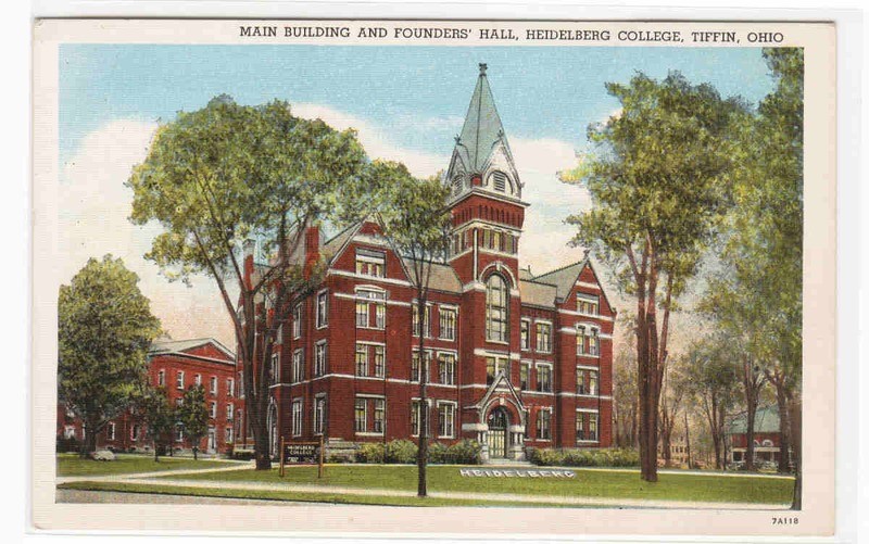 Main Building Heidelberg College Tiffin Ohio postcard