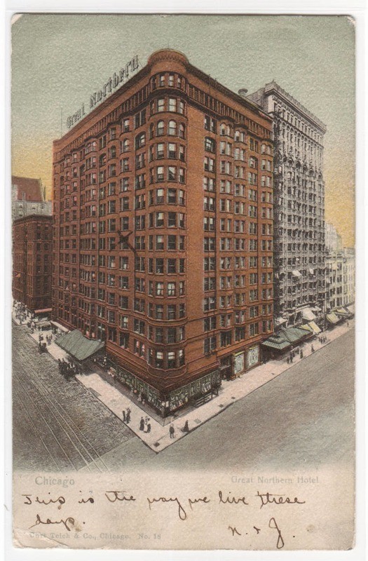 Great Northern Hotel Chicago Illinois 1906 postcard