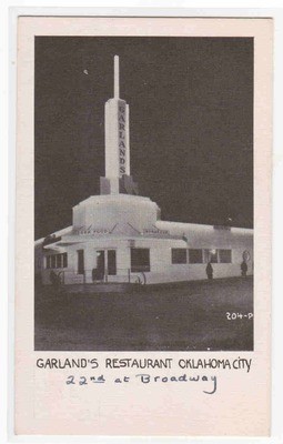 Garland's Barbecue &amp; Seafood Restaurant Oklahoma City OK postcard