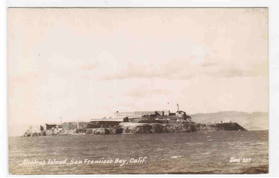 Alcatraz Island Prison San Francisco California RPPC postcard