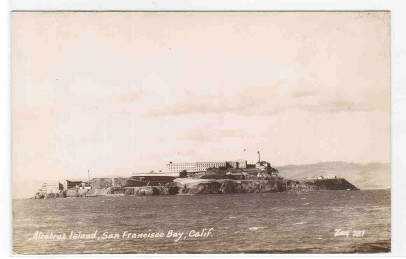 Alcatraz Island Prison San Francisco California RPPC postcard
