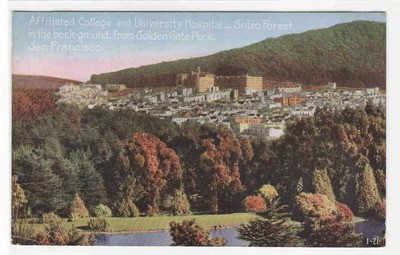 University Hospital &amp; College San Francisco CA 1910c postcard