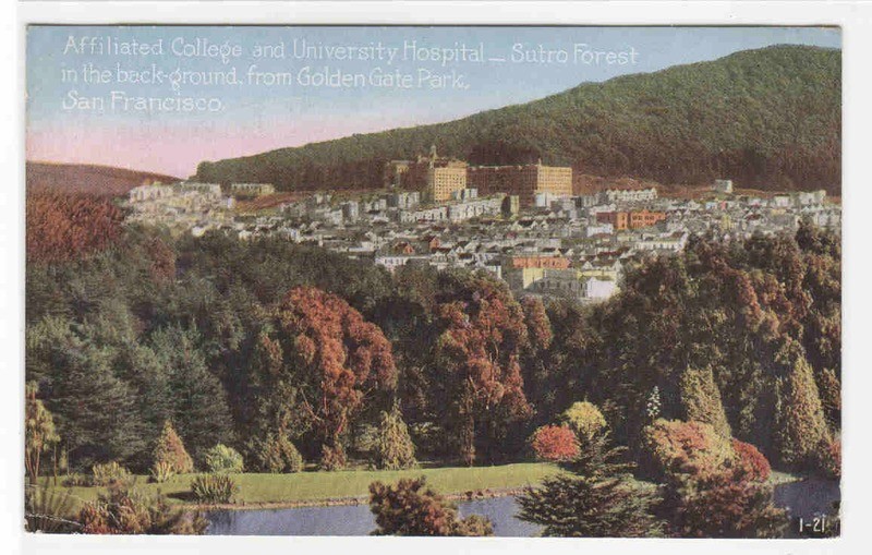 University Hospital &amp; College San Francisco CA 1910c postcard