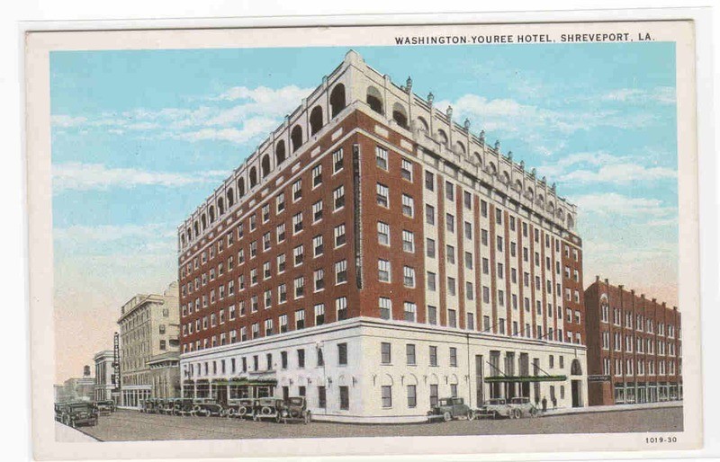 Washington Youree Hotel Shreveport Louisiana 1920s postcard