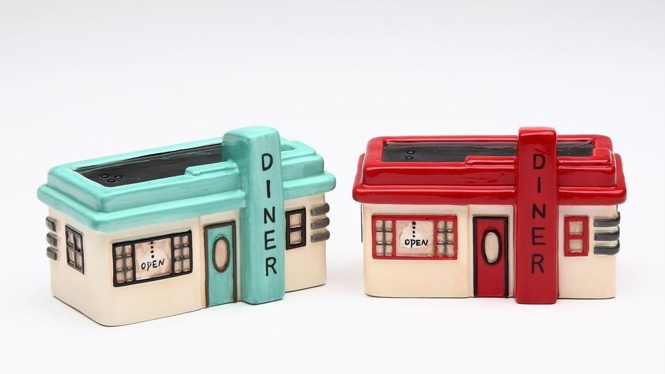 Road Trip Diner Salt Pepper Set New Retro Collectible Roadside America
