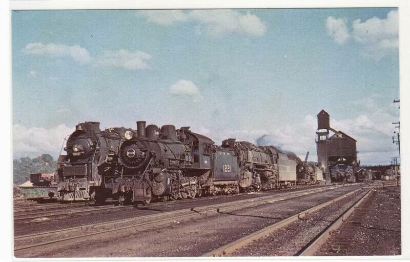 Louisville Nashville L&amp;N Railroad Train Engine Yard Corbin Kentucky postcard
