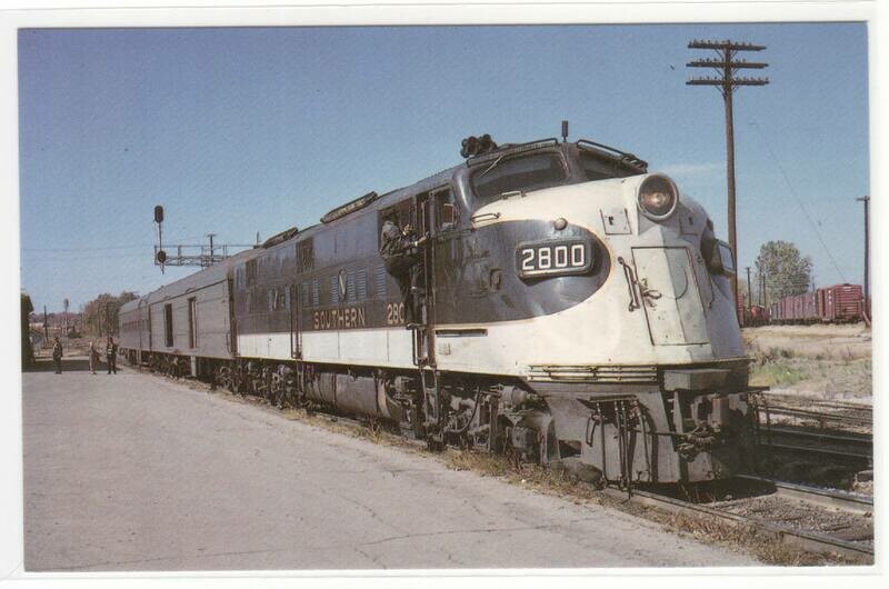 Southern Railway Birmingham Special Railroad Train Corinth Mississippi postcard