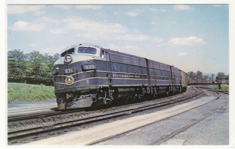 Baltimore &amp; Ohio Railroad Freight Train Shenandoah Junction Virginia postcard