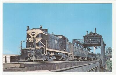 Erie Railroad 915 Commuter Train Bridge Passaic Park New Jersey postcard
