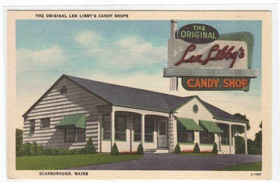 Len Libby Candy Shop Roadside America Scarborough Maine postcard