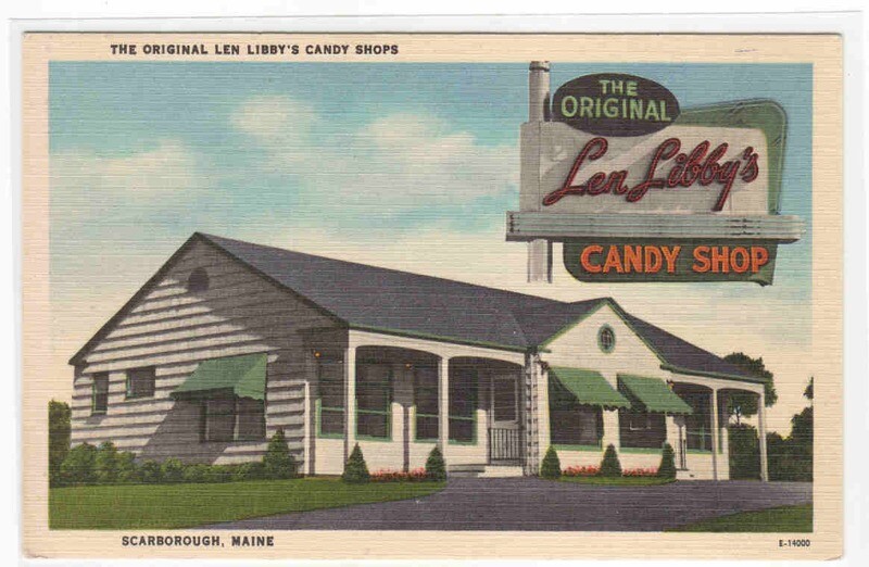 Len Libby Candy Shop Roadside America Scarborough Maine postcard