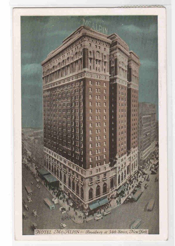 Hotel McAlpin Broadway New York City 1940 postcard